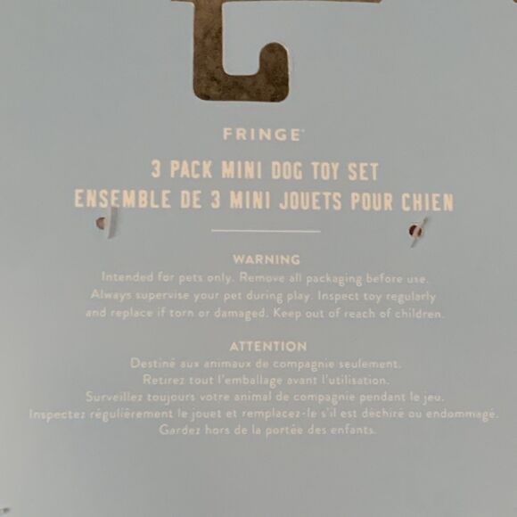 Fringe Santa's Pet Shop Merry and Bright Christmas 3 Pack Mini Dog Toy Set Small - Picture 6 of 6